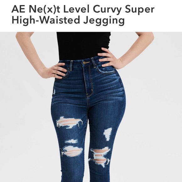 American Eagle high waisted distressed jeans - Picture 3 of 5